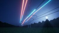 Stomkabel neon farbend visualisiert