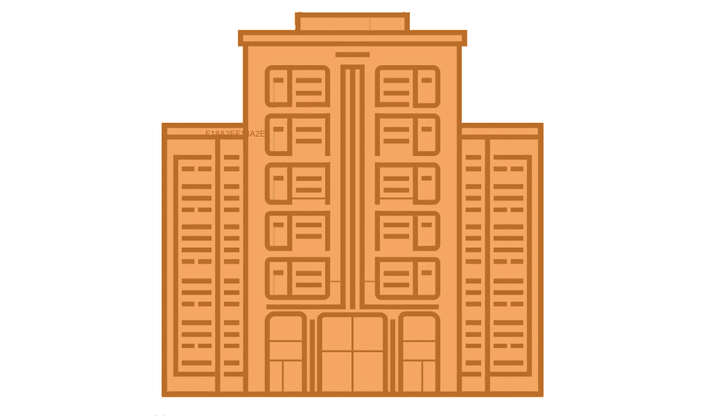 Firmengebäude Layered